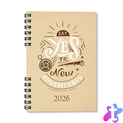 Period Eco Adventure 2026 A5 heti beosztású spirálos határidőnapló