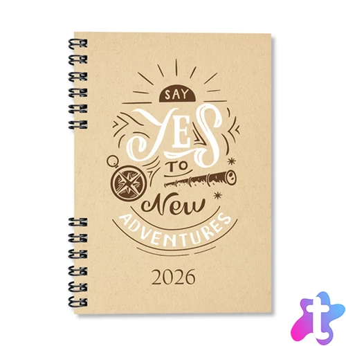 Period Eco Adventure 2026 A5 heti beosztású spirálos határidőnapló