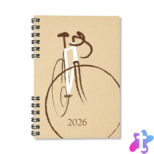 Period Eco Bicycle 2026 A5 heti beosztású spirálos határidőnapló