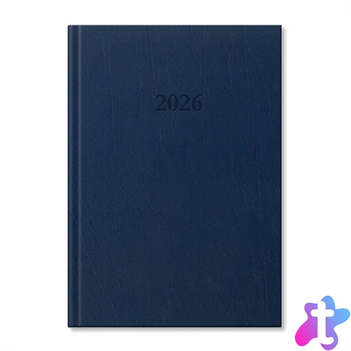 Period Standard 2026 B5 heti beosztású kék műbőr határidőnapló