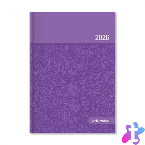 Period Intensive 2026 B6 heti beosztású lila lakk határidőnapló