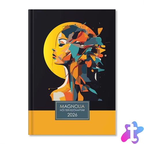 Period Magnólia Face 2026 B6 napi beosztású női tervező határidőnapló