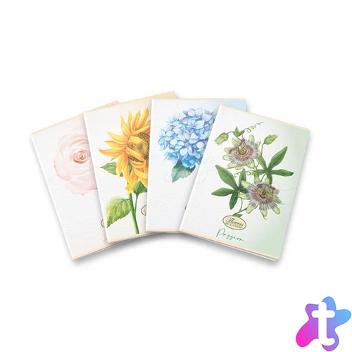 Pigna Flower Special A4 tűzött 42 lapos kockás füzet