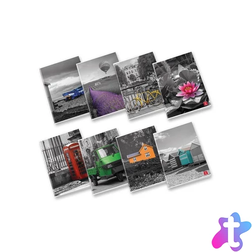 Pigna Touch of Color A4 tűzött 42 lapos kockás füzet