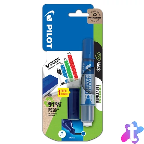 Pilot BeGreen V-Board Master kék táblamarker + betét