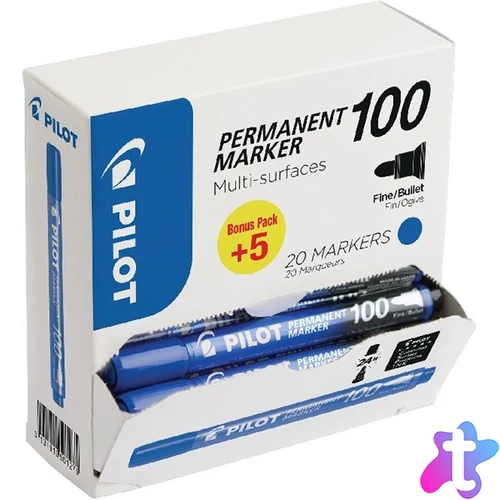 Pilot BT 100 20 db/csomag kék permanent marker