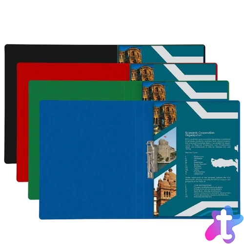 Plastweld PVC A4 fekete villámzáras mappa