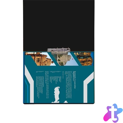 Plastweld PVC A3 fekete villámzáras mappa