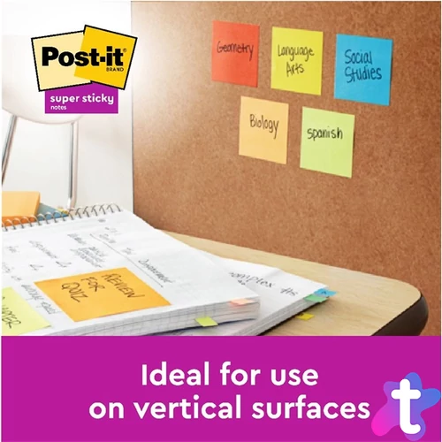 Post-it Super Sticky Carnival 76x76mm  90lapos 4+2db  vegyes Z-jegyzettömb 100% PEFC, SGSCH-PEFC-COC-110078