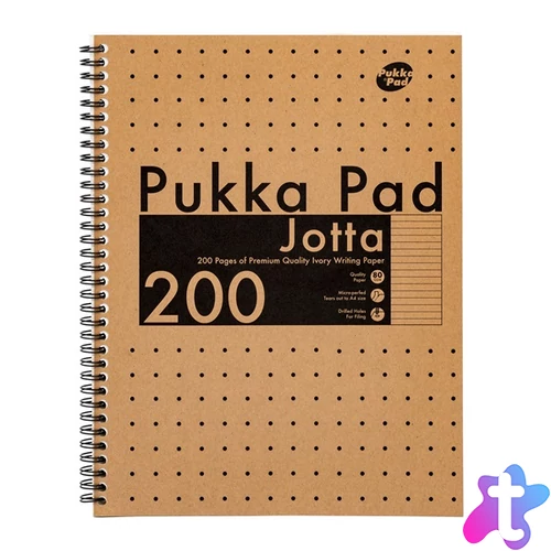Pukka Pad Kraft Jotta Recycle A4 200 oldalas vonalas spirálfüzet