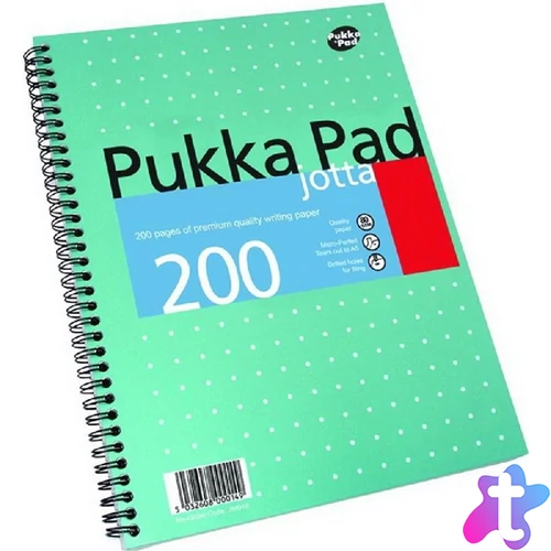 Pukka Pad Jotta Metallic A4 200 oldalas vonalas spirálfüzet