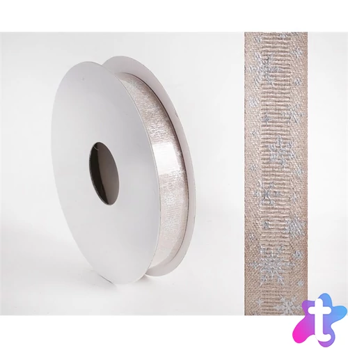 IRIS szalag hópihés arany 15mm/10méter