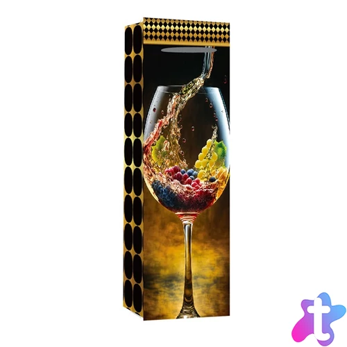 IRIS matt papírtasak boros 12 x 36cm