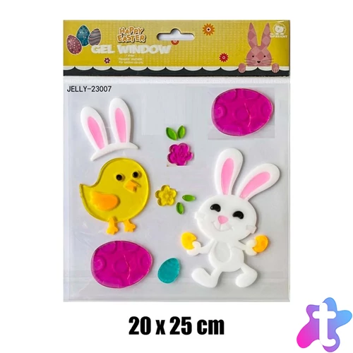 IRIS ablakzselé nyuszi+csibe 20 x 25cm