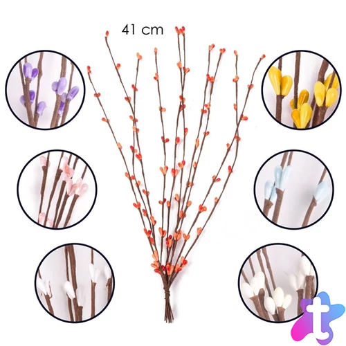 IRIS dekor virág bogyós 7 féle szín 41cm