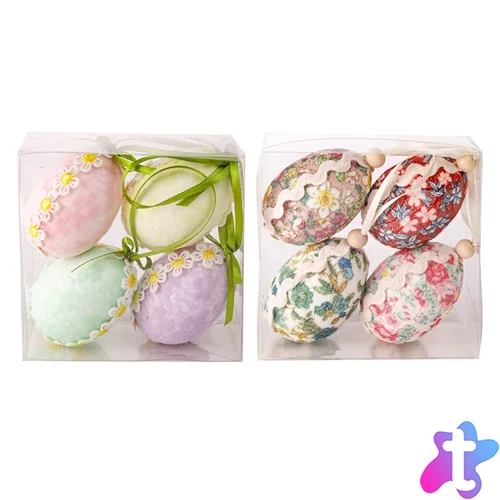 IRIS dekor tojás 4db csipkés