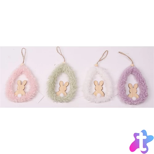 IRIS dekor akasztós tojásban nyuszi 4 féle szín