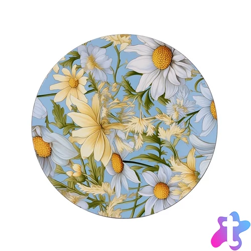 IRIS műanyag tálca, pipitér mintás, kék fehér 33 cm