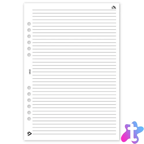 Realsystem 1/412 vonalas jegyzet gyűrűs naptár kiegészítő