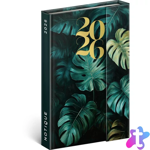 Realsystem 2026 Monstera 5412 B6 mágneses zsebnaptár