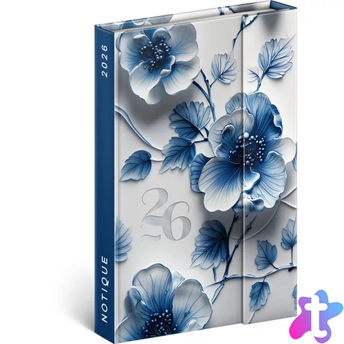 Realsystem 2026 Porcelain Flower 5412 B6 mágneses zsebnaptár