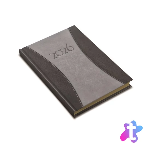 Realsystem 2026 PrémiumA 9412-73 B6 szürke zsebnaptár