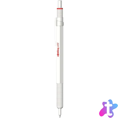 Rotring 600 1,0 mm nyomógombos gyöngyház fehér golyóstoll