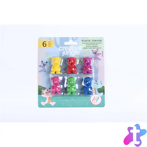 Sakota Creative Jungle Maci 6 db-os plasztik zsírkréta készlet