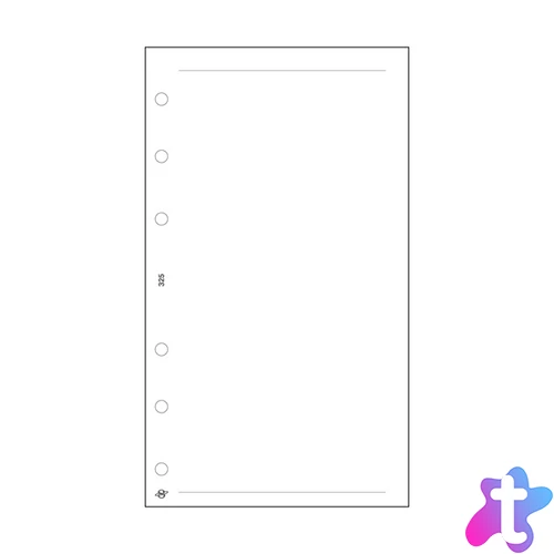 Kalendart Saturnus L325/F üres jegyzetlap gyűrűs naptár kiegészítő