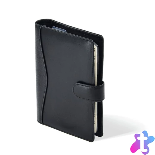 Kalendart Saturnus M212 bőr fekete gyűrűs kalendárium