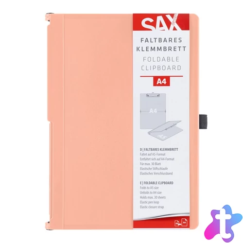 Sax összehajtható A5-A4 barack felírótábla