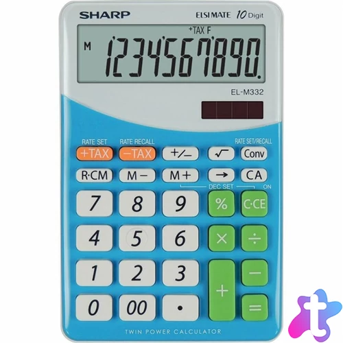 Sharp ELM332BBL napelemes asztali számológép