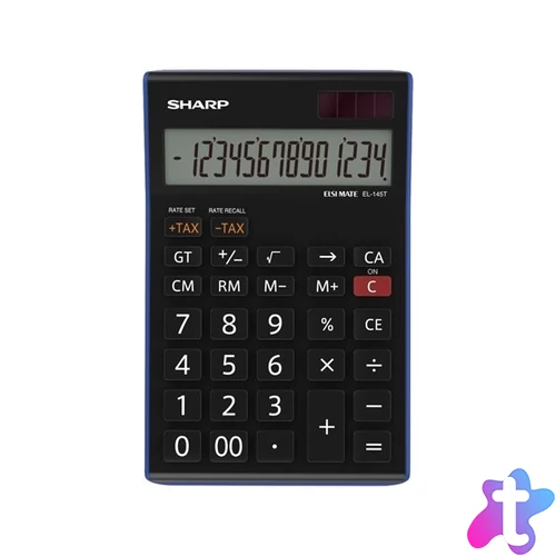 Sharp EL145TBL napelemes asztali számológép