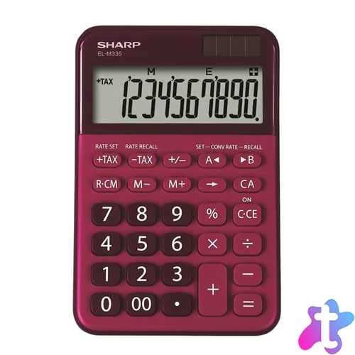 Sharp ELM-335B-RD napelemes asztali számológép