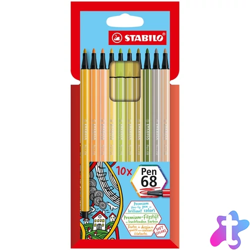 Stabilo Pen 68 10 db/csomag rostirón készlet