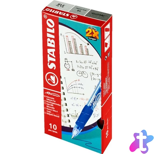 Stabilo Marathon 318 10db/csomag piros golyóstoll