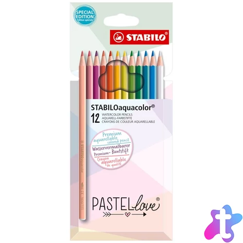 Stabilo aquacolor Pastellove 12 db-os színes ceruza készlet