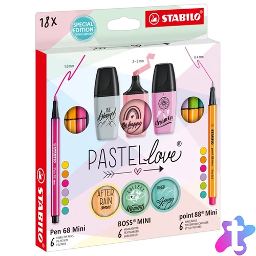 Stabilo MINI Pastellove 18 db-os készlet