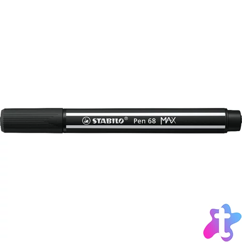 Stabilo Pen 68 MAX vágott hegyű fekete prémium rostirón