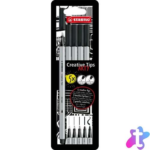Stabilo Creative Tips ARTY BLACK 5 db-os filckészlet
