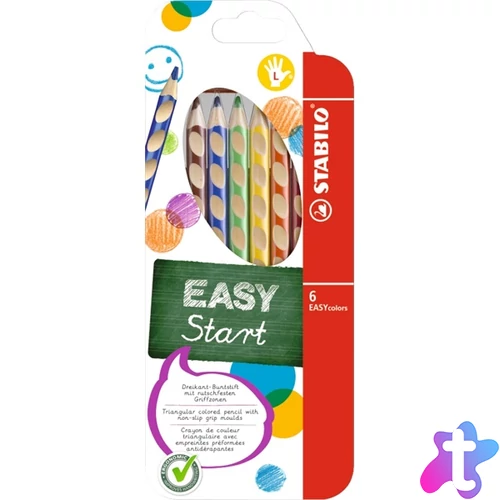 Stabilo Easy balkezes 6 db-os színesceruza készlet