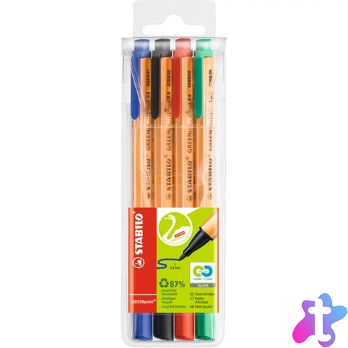 Stabilo Greenpoint 4db-os vegyes színű filctoll készlet