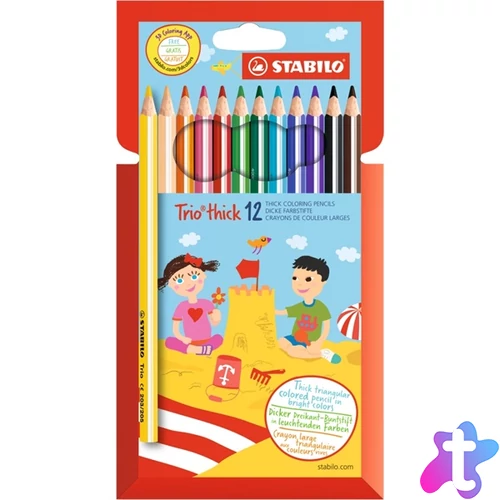 Stabilo Trio thick vastag 12db-os színesceruza készlet