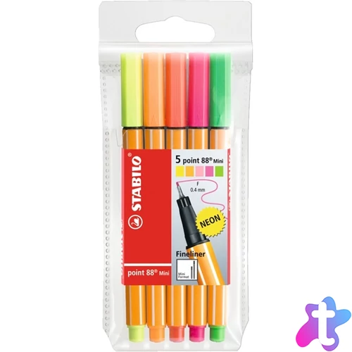 Stabilo Point 88 Mini neon 5db-os vegyes színű tűfilc készlet