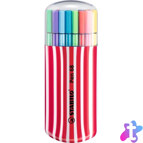 Stabilo Pen 68 Zebrui 20db-os piros filctoll készlet
