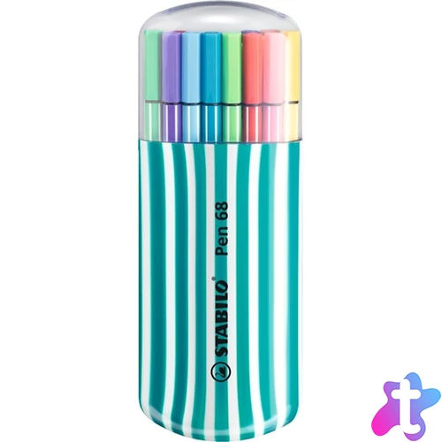 Stabilo Pen 68 Zebrui 20db-os türkiz filctoll készlet