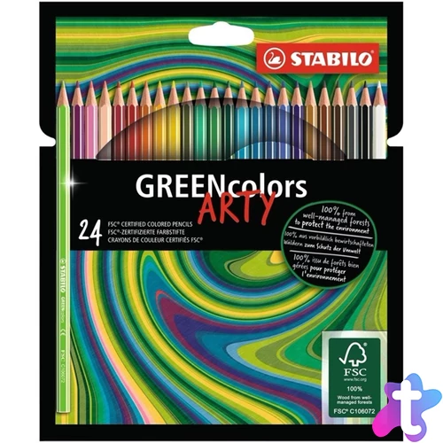 Stabilo Green colors Arty 24db-os színesceruza készlet
