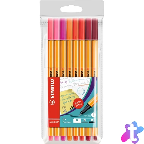 Stabilo Point 88 8db-os piros árnyalatú tűfilc készlet