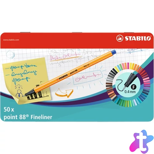 Stabilo Point 88 50db-os vegyes színű tűfilc készlet