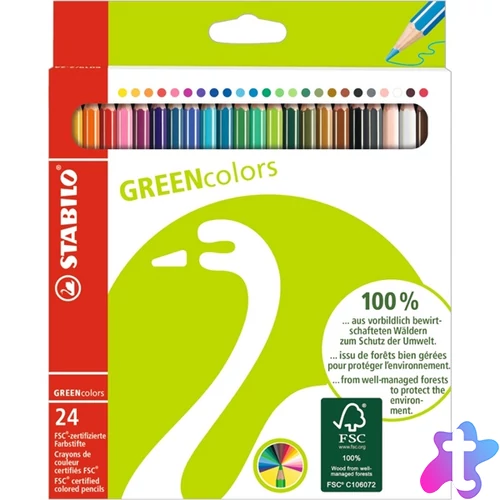Stabilo Greencolors 24db-os színesceruza készlet